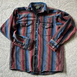 Men's Vintage OshKosh  Stripped Snap Shirt Medium